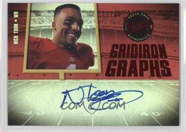 2012 Press Pass Fanfare - Gridiron Graphs - Red #GG-NT - Nick Toon /25