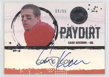 2012 Press Pass Fanfare - Paydirt - Silver #PD-CK - Case Keenum /99