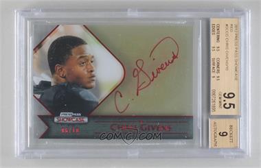 2012 Press Pass Showcase - [Base] - Red Red Ink #SC-CG2 - Chris Givens /10 [BGS 9.5 GEM MINT]
