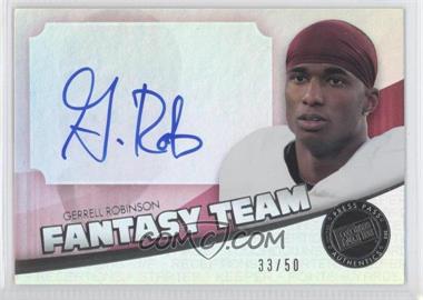 2012 Press Pass Showcase - Fantasy Team Autographs - Silver #FT-GR - Gerell Robinson /50