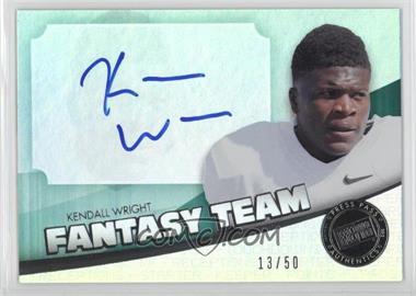 2012 Press Pass Showcase - Fantasy Team Autographs - Silver #FT-KW - Kendall Wright /50