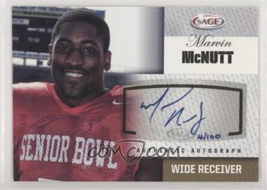 2012 SAGE Autographed - Autographs - Gold #A33 - Marvin McNutt /100