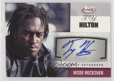 2012 SAGE Autographed - Autographs - Red #A23 - T.Y. Hilton