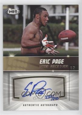 2012 SAGE Hit - Autographs - Gold #A112 - Eric Page /250