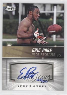 2012 SAGE Hit - Autographs - Gold #A112 - Eric Page /250