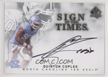 2012 SP Authentic - Sign of the Times #ST-QC - Quinton Coples