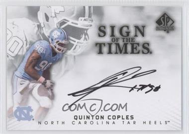 2012 SP Authentic - Sign of the Times #ST-QC - Quinton Coples