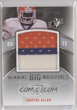 2012 SPx - Winning Big Materials - Patch #WM-7 - Dwayne Allen /10