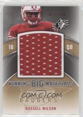 2012 SPx - Winning Big Materials #WM-27 - Russell Wilson /199