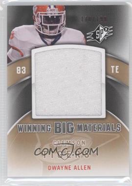 2012 SPx - Winning Big Materials #WM-7 - Dwayne Allen /199