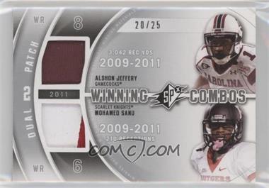 2012 SPx - Winning Combos - Patch #WM2-11 - Alshon Jeffery, Mohamed Sanu /25