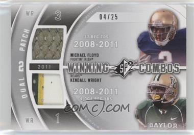 2012 SPx - Winning Combos - Patch #WM2-6 - Michael Floyd, Kendall Wright /25