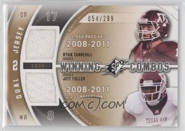 2012 SPx - Winning Combos #WM2-9 - Ryan Tannehill, Jeff Fuller /299 [Noted]