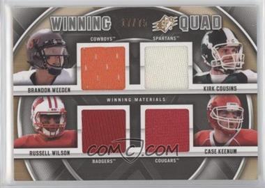 2012 SPx - Winning Quad #WM4-2 - Brandon Weeden, Kirk Cousins, Russell Wilson, Case Keenum /75