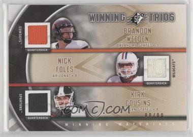 2012 SPx - Winning Trios #WM3-7 - Brandon Weeden, Nick Foles, Kirk Cousins /99