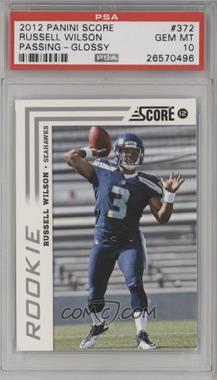 2012 Score - [Base] - Glossy #372 - Russell Wilson [PSA 10 GEM MT]