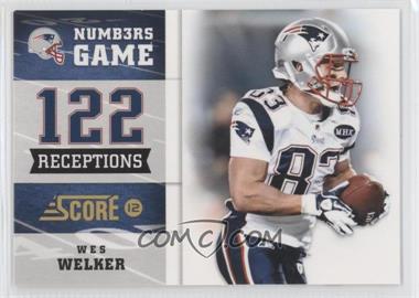 2012 Score - Numbers Game - Glossy #2 - Wes Welker