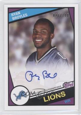 2012 Topps - 1984 Topps Design Rookie Autographs #31 - Ryan Broyles /100