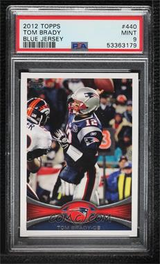 2012 Topps - [Base] #440.2 - SP Image Variation - Tom Brady (Blue Jersey) [PSA 9 MINT]