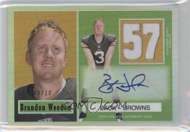 2012 Topps Chrome - 1957 Design - Refractor Autograph Patch #18 - Brandon Weeden /10