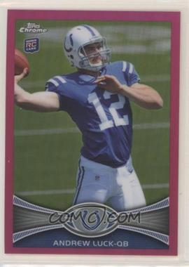 2012 Topps Chrome - [Base] - BCA-Bordered Refractor #1 - Andrew Luck /399