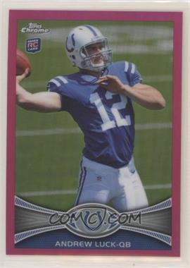 2012 Topps Chrome - [Base] - BCA-Bordered Refractor #1 - Andrew Luck /399