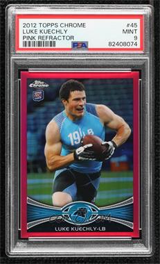 2012 Topps Chrome - [Base] - BCA-Bordered Refractor #45 - Luke Kuechly /399 [PSA 9 MINT]