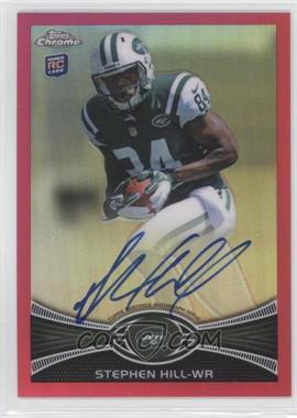 2012 Topps Chrome - [Base] - BCA Refractor Rookie Autographs #175 - Stephen Hill /75