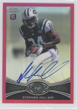 2012 Topps Chrome - [Base] - BCA Refractor Rookie Autographs #175 - Stephen Hill /75