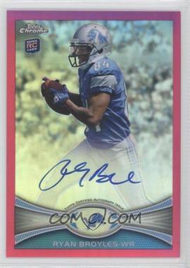 2012 Topps Chrome - [Base] - BCA Refractor Rookie Autographs #186 - Ryan Broyles /75