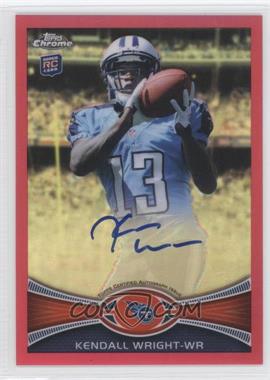 2012 Topps Chrome - [Base] - BCA Refractor Rookie Autographs #212 - Kendall Wright /75