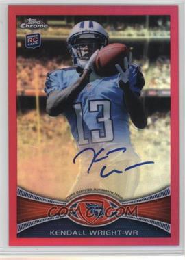 2012 Topps Chrome - [Base] - BCA Refractor Rookie Autographs #212 - Kendall Wright /75