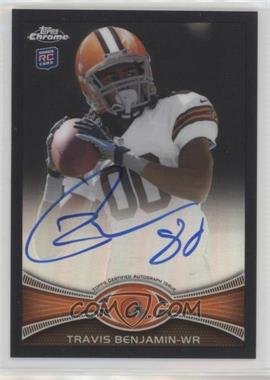 2012 Topps Chrome - [Base] - Black Refractor Rookie Autographs #43 - Travis Benjamin /25