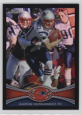 2012 Topps Chrome - [Base] - Black Refractor #112 - Aaron Hernandez /299