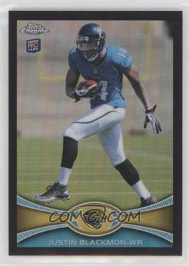 2012 Topps Chrome - [Base] - Black Refractor #13 - Justin Blackmon /299 [EX to NM]