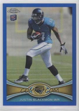 2012 Topps Chrome - [Base] - Blue Refractor #13 - Justin Blackmon /199