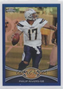 2012 Topps Chrome - [Base] - Blue Refractor #30 - Philip Rivers /199