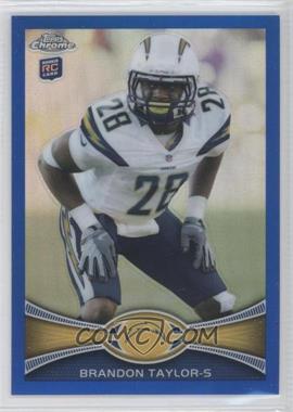 2012 Topps Chrome - [Base] - Blue Refractor #65 - Brandon Taylor /199