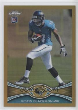 2012 Topps Chrome - [Base] - Gold Border Refractor #13 - Justin Blackmon /50