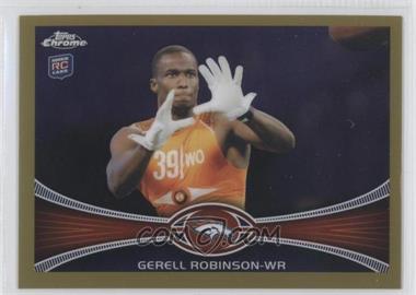 2012 Topps Chrome - [Base] - Gold Border Refractor #214 - Gerell Robinson /50