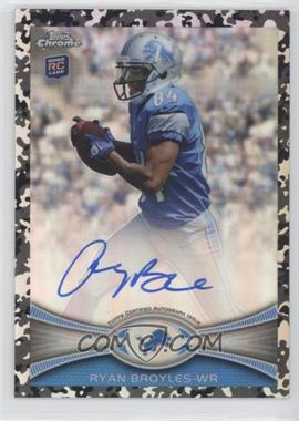 2012 Topps Chrome - [Base] - Military Refractor Rookie Autographs #186 - Ryan Broyles /105