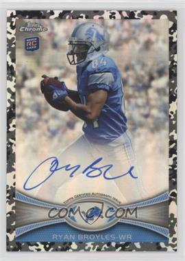 2012 Topps Chrome - [Base] - Military Refractor Rookie Autographs #186 - Ryan Broyles /105