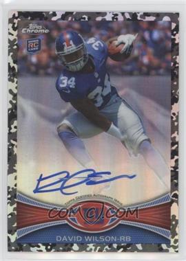 2012 Topps Chrome - [Base] - Military Refractor Rookie Autographs #189 - David Wilson /105