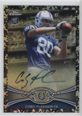 2012 Topps Chrome - [Base] - Military Refractor Rookie Autographs #209 - Coby Fleener /105