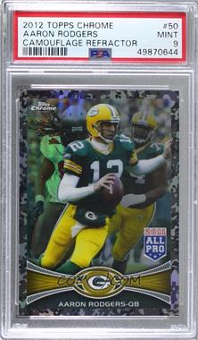 2012 Topps Chrome - [Base] - Military Refractors #50 - All-Pro - Aaron Rodgers /499 [PSA 9 MINT]