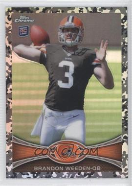 2012 Topps Chrome - [Base] - Military Refractors #79 - Brandon Weeden /499