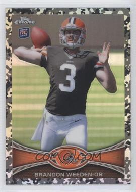 2012 Topps Chrome - [Base] - Military Refractors #79 - Brandon Weeden /499