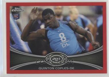 2012 Topps Chrome - [Base] - Red Refractor #122 - Quinton Coples /25