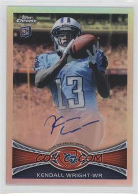 2012 Topps Chrome - [Base] - Refractor Rookie Autographs #212 - Kendall Wright /178