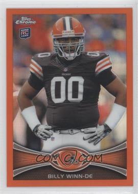 2012 Topps Chrome - [Base] - Retail Orange Refractor #196 - Billy Winn